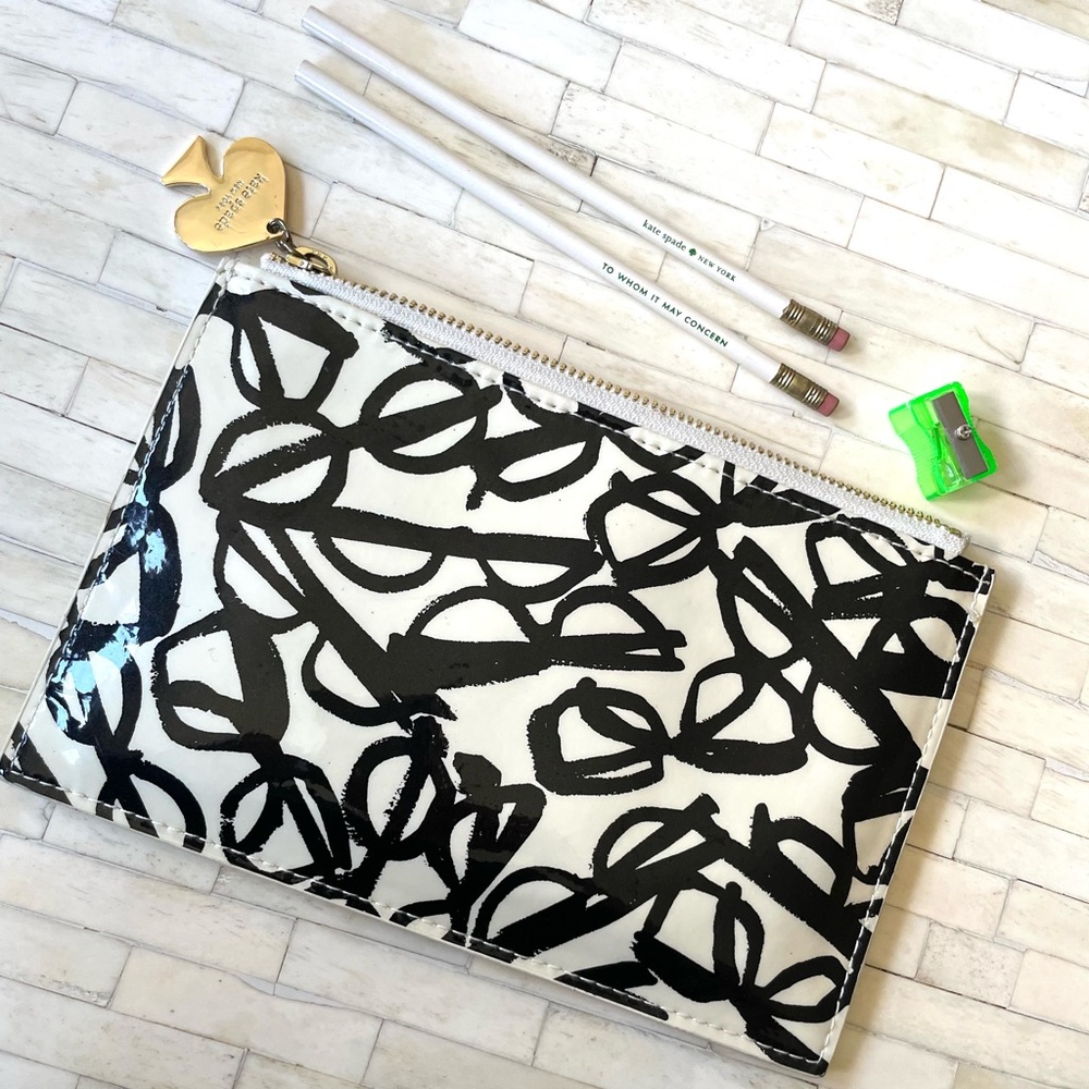 Kate Spade graffiti sunglasses pencil case w pencils, ruler & pencil sharpener